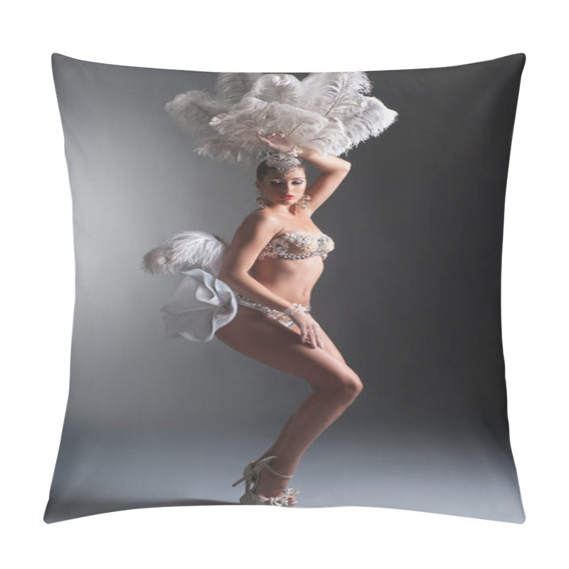 Personality  Young Woman In Feather  Pillow Covers