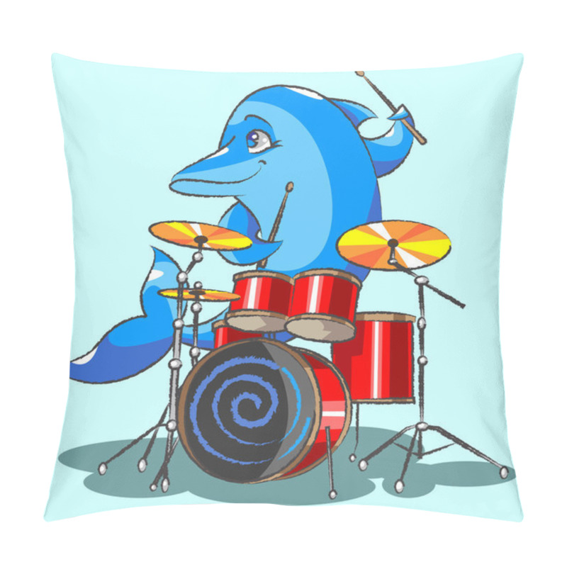 Personality  The Dolphin Is The Jazz The Drummer Pillow Covers