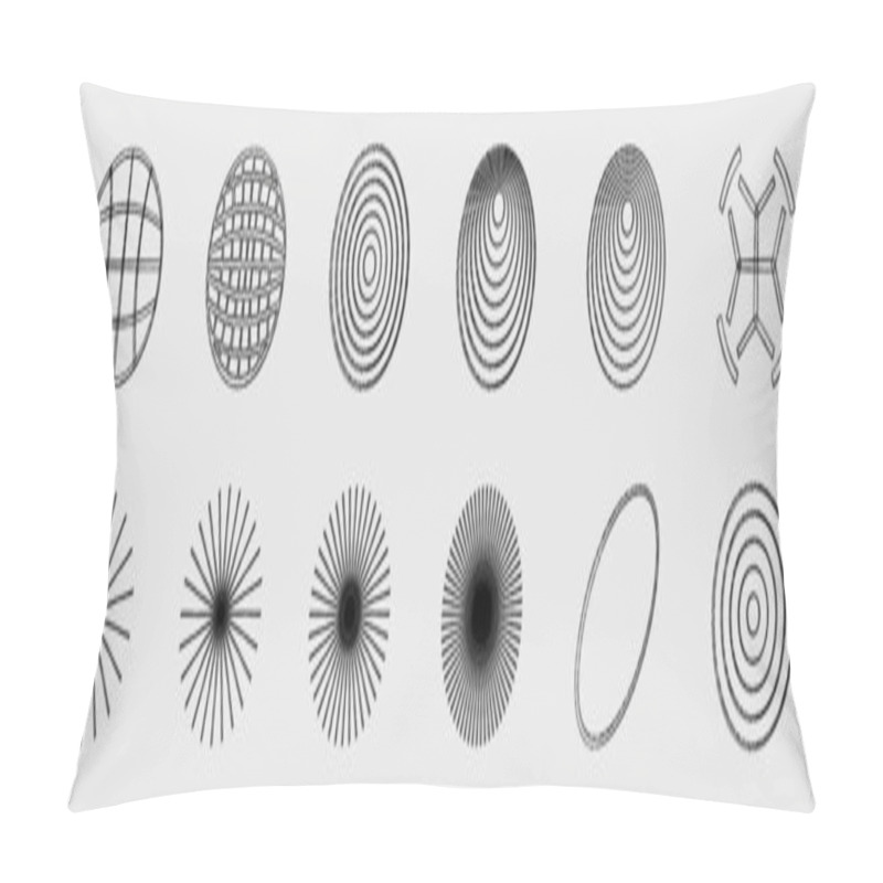 Personality  Vector Set Of Y2K. Big Collection Of Abstract Graphic Geometric Objects. Objects In Y2k Style. Glitch Brutalism Shapes. Vector Illustration Pillow Covers