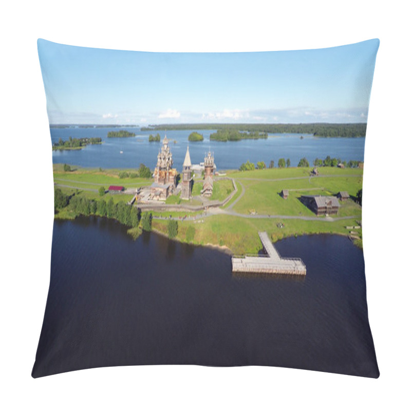 Personality  Aerial View Of Kizhi Island Pillow Covers