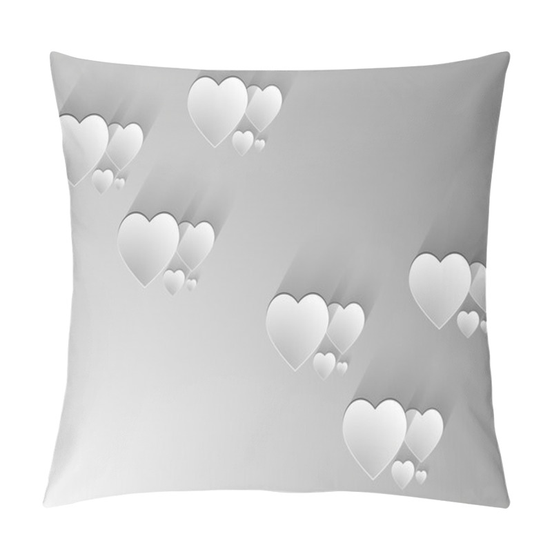 Personality  Gray Hearts Background Pillow Covers