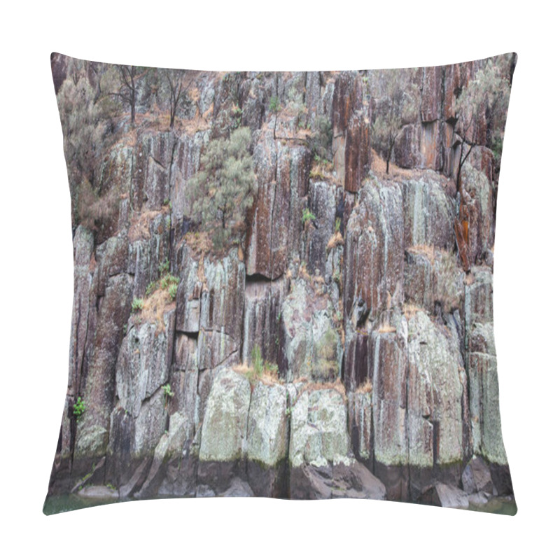 Personality  Rock Face At Cataract Gorge In Launceston, Tasmania Australia Pillow Covers