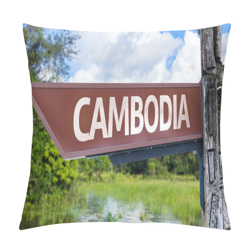 Personality  Cambodia Wooden Sign Pillow Covers