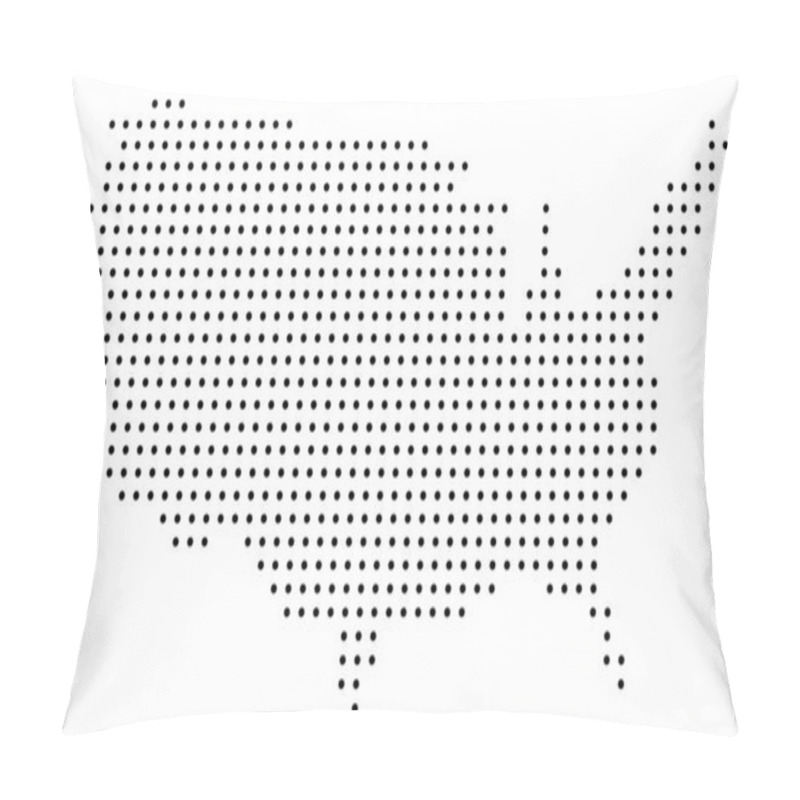 Personality  Dotted USA Map Pillow Covers