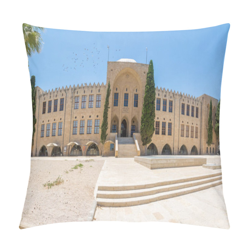 Personality  HAIFA, ISRAEL - JUNE 09, 2018: The Historic Technion Building (now A National Science Museum), In Hadar HaCarmel Neighborhood, Haifa, Israel Pillow Covers