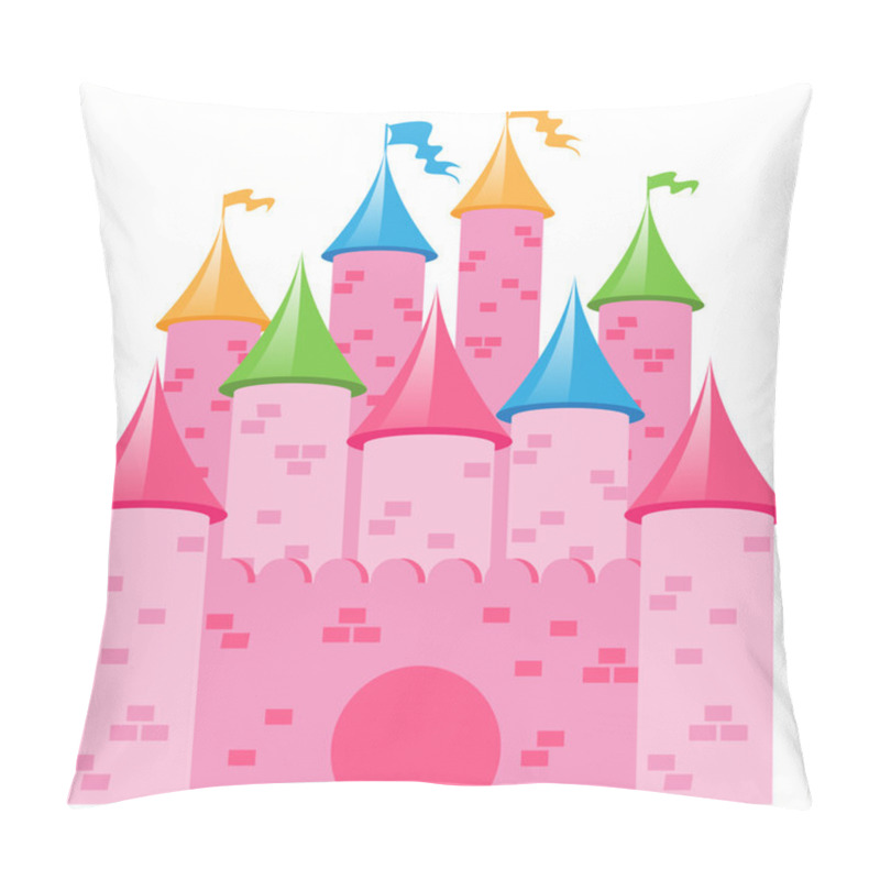 Personality  Pink Castle Pillow Covers