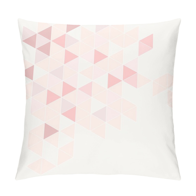 Personality  Pink, Grey And Violet Triangle Modern Vector Background. Geometric Mosaic Document Template. Hipster Flat Surface Design With Aztec Chevron Zigzag Print. Pastel Colorful Card With Space For Text. Pillow Covers