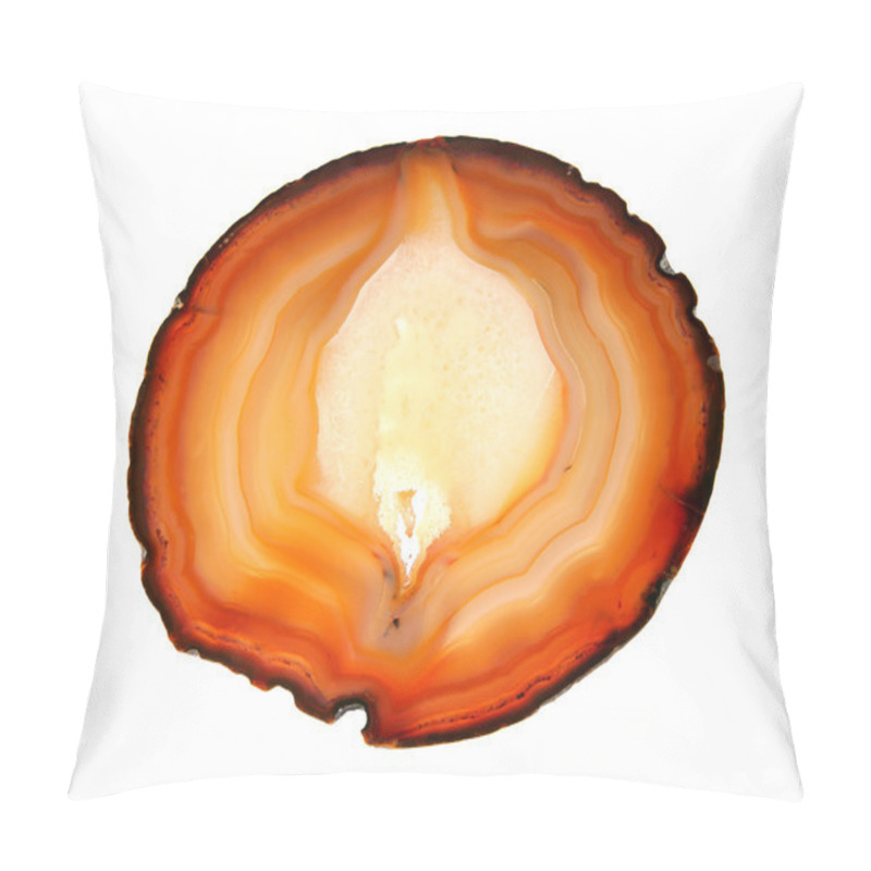 Personality  Agate Cut On A White Background Pillow Covers