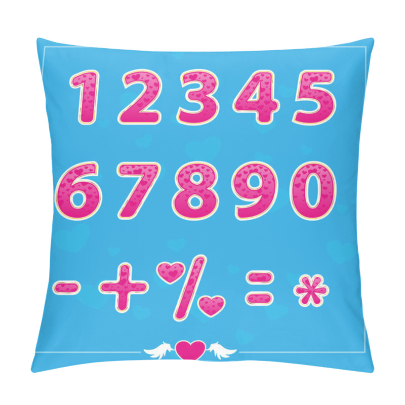 Personality  Romantic Love Illustrations Numbers For Holidays  Pillow Covers