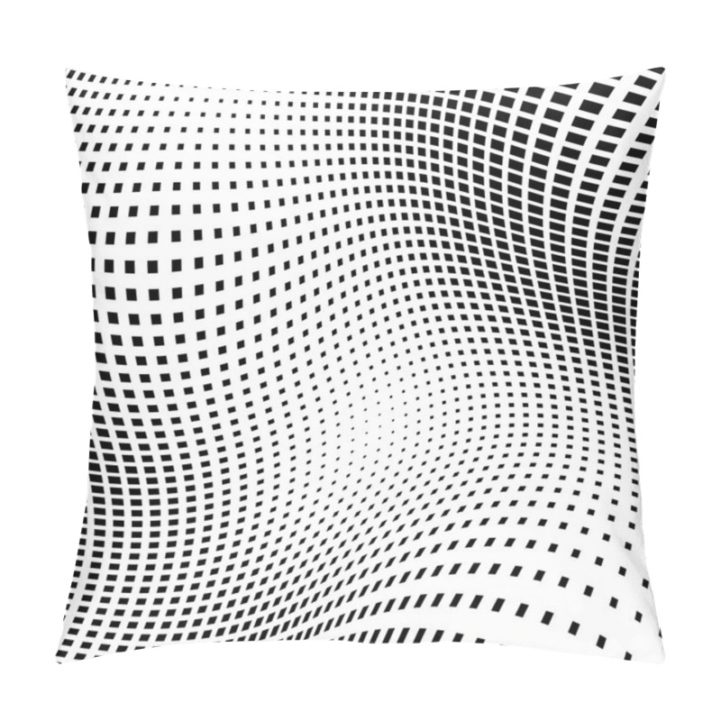 Personality  Distort Black Halftone Square Background Pillow Covers