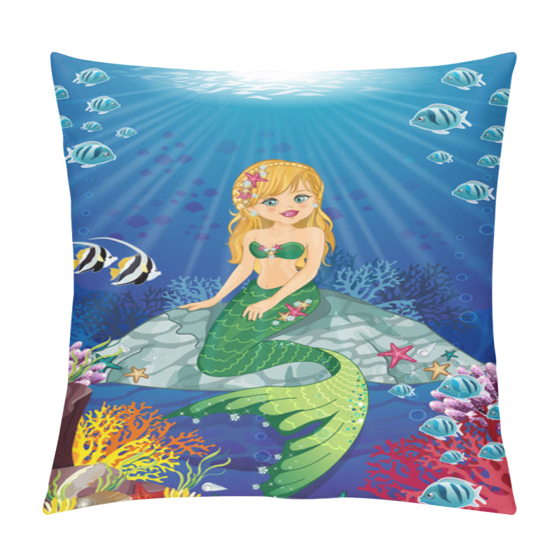 Personality  Little Mermaid In The Ocean Pillow Covers