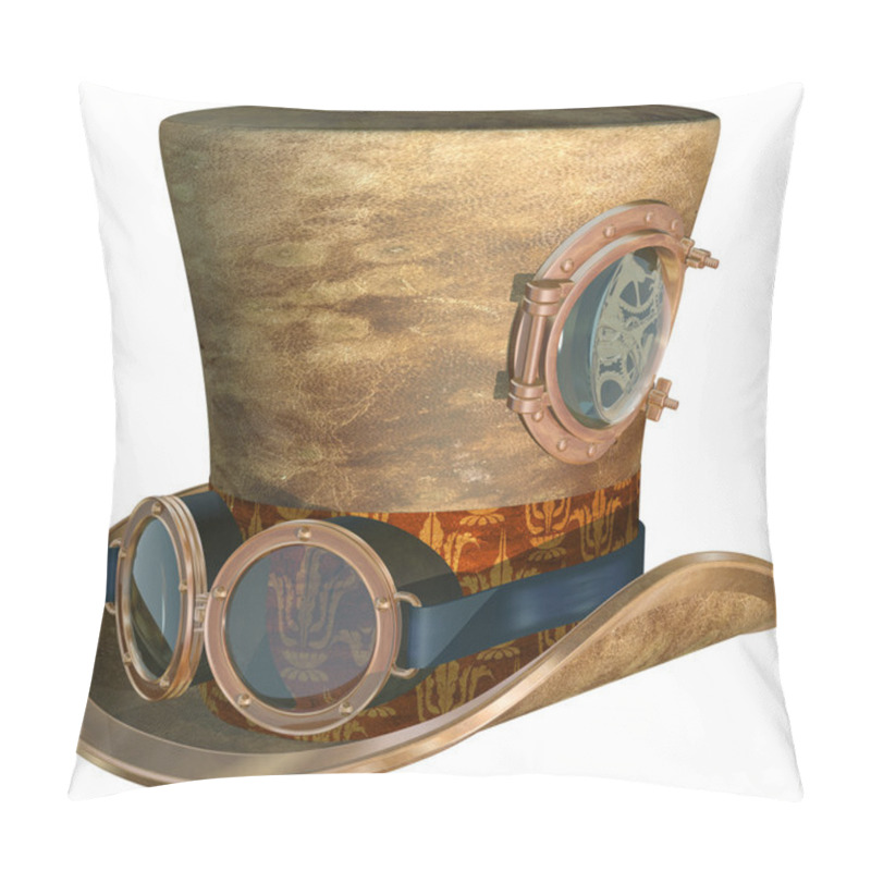 Personality  Steampunk Hat And Goggles Pillow Covers