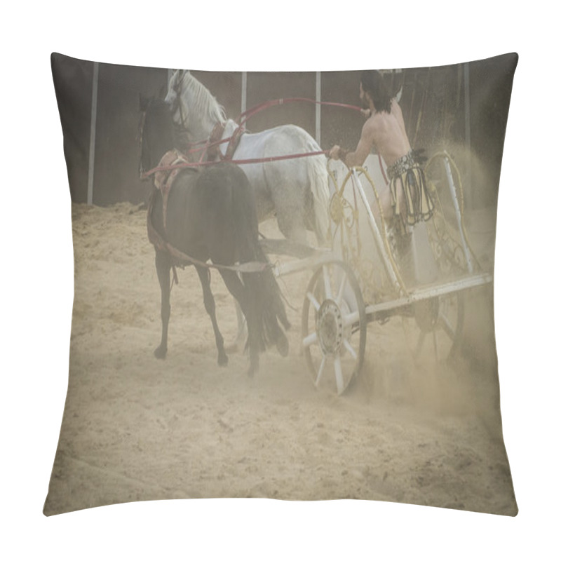 Personality  Chariot Race In A Roman Circus Pillow Covers