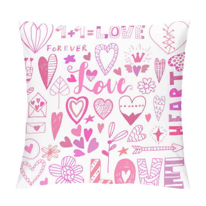 Personality  Valentines Day Icon Set. Pillow Covers