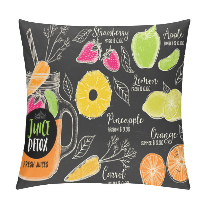 Personality  Juice Menu Placemat  Pillow Covers