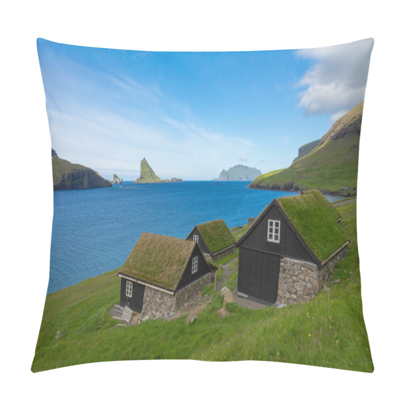 Personality  Bour Village. Typical Grass-roof Houses And Green Mountains. Vag Pillow Covers