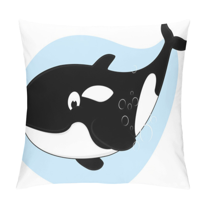 Personality  Killer Whale Vector Illustration Pillow Covers