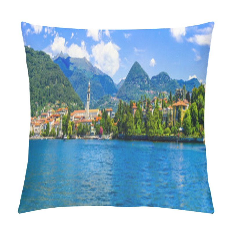 Personality  Picturesque Lake Lago Maggiore. View Of Charming Town Pallanza.  Pillow Covers