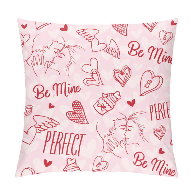 Personality  Seamless Love Pattern Pillow Covers