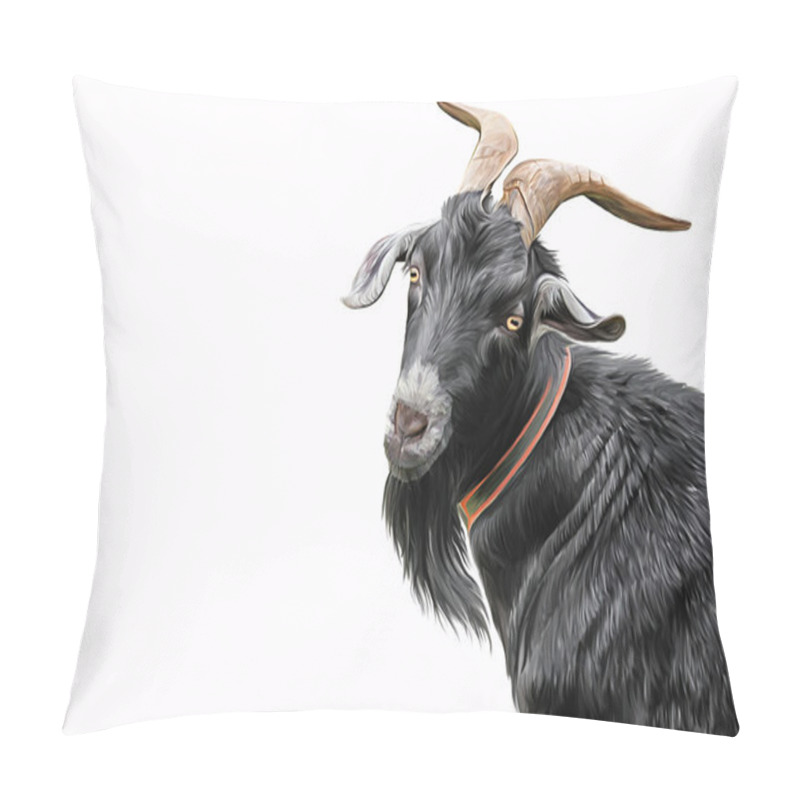 Personality  Drawing Goats, Portrait Pillow Covers