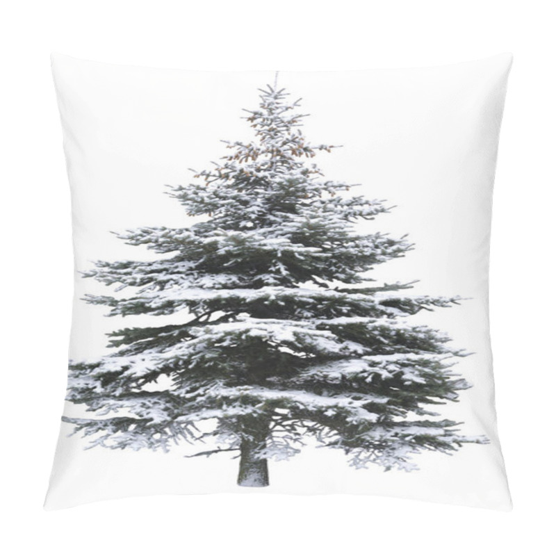 Personality  Christmas Tree - On White Background Pillow Covers