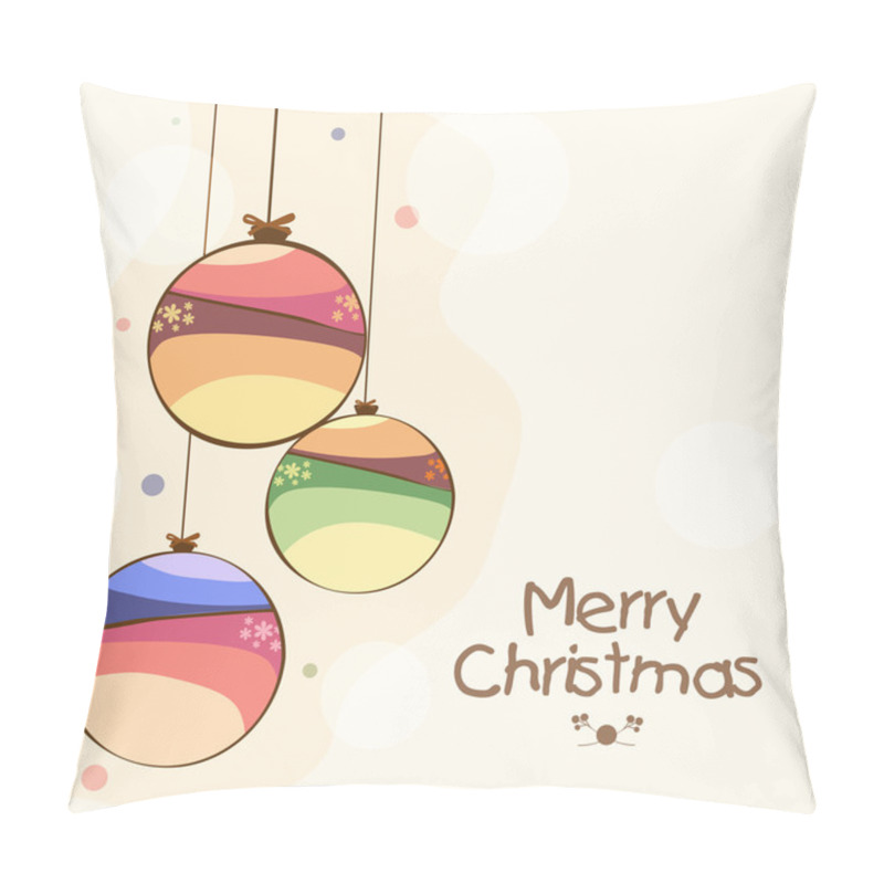 Personality  Elegant Greeting Card For Merry Christmas. Pillow Covers