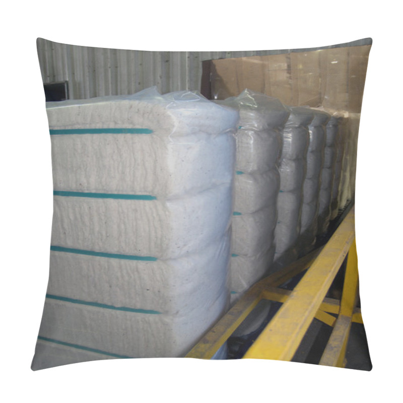 Personality  Plastic Wrapped Cotton Bales In South Georgia. Pillow Covers