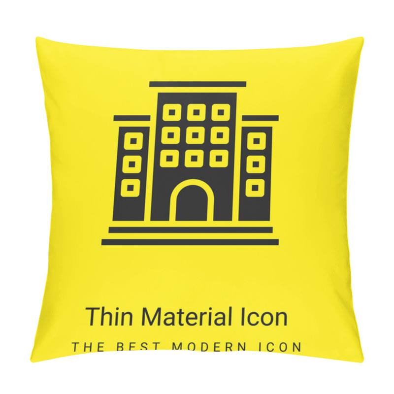 Personality  Apartment Minimal Bright Yellow Material Icon Pillow Covers