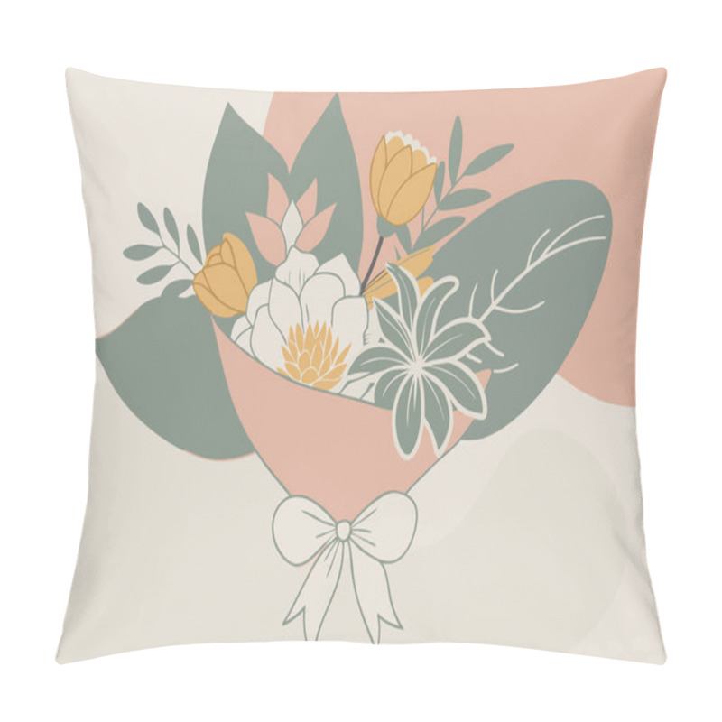 Personality  Vibrant Tropical Luxurious Flower Bouquet Vector Illustration Design Pillow Covers