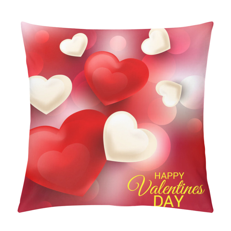 Personality  Vector Illustration Of A Background For Happy Valentines Day. Pillow Covers