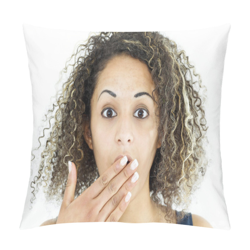 Personality  Beautiful Girl Surprised Pillow Covers