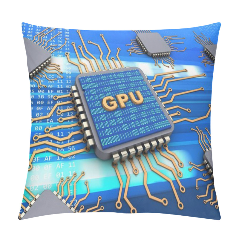 Personality  Computer Chips With Gpu Sign Pillow Covers