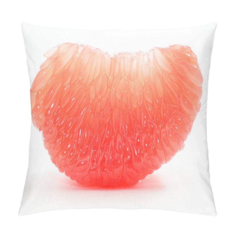 Personality  Juicy Red Grapefruit Slice On A White Background Pillow Covers