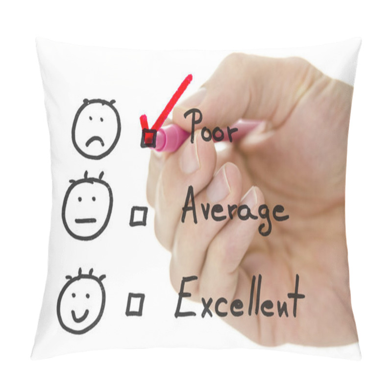 Personality  Customer Service Evaluation Form With Tick On Poor Pillow Covers