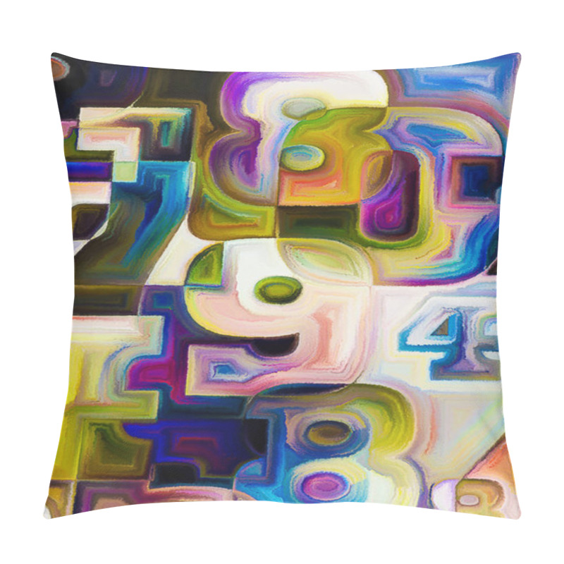 Personality  Numbers Arrangement Background Pillow Covers