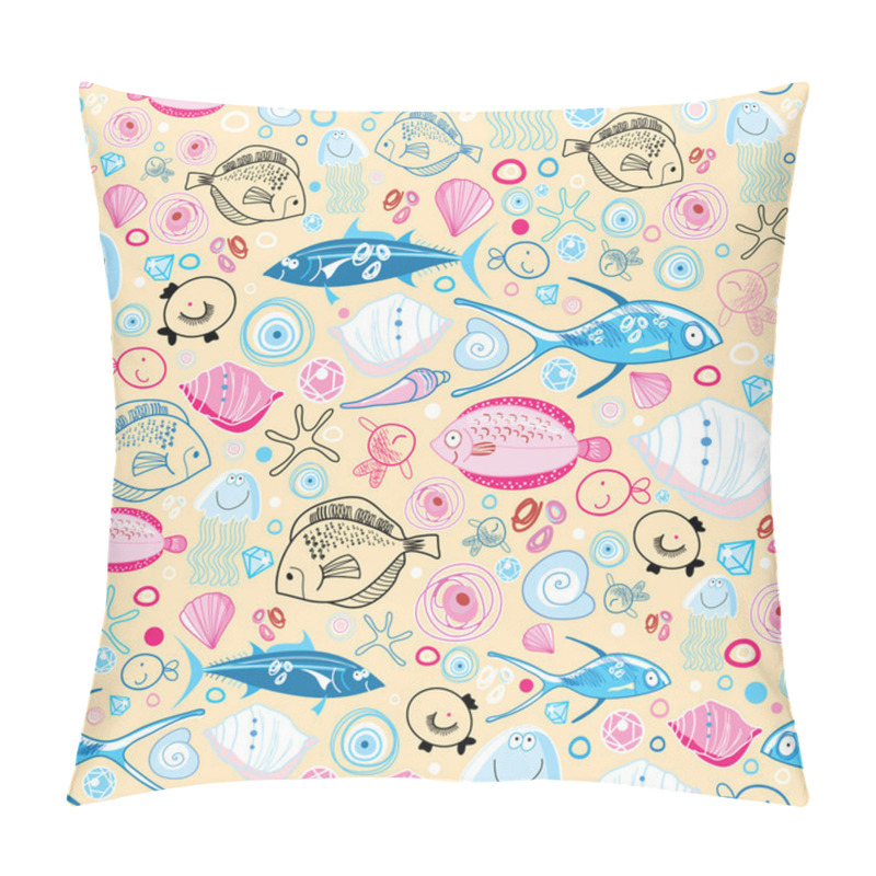 Personality  Marine Fish Pattern Pillow Covers