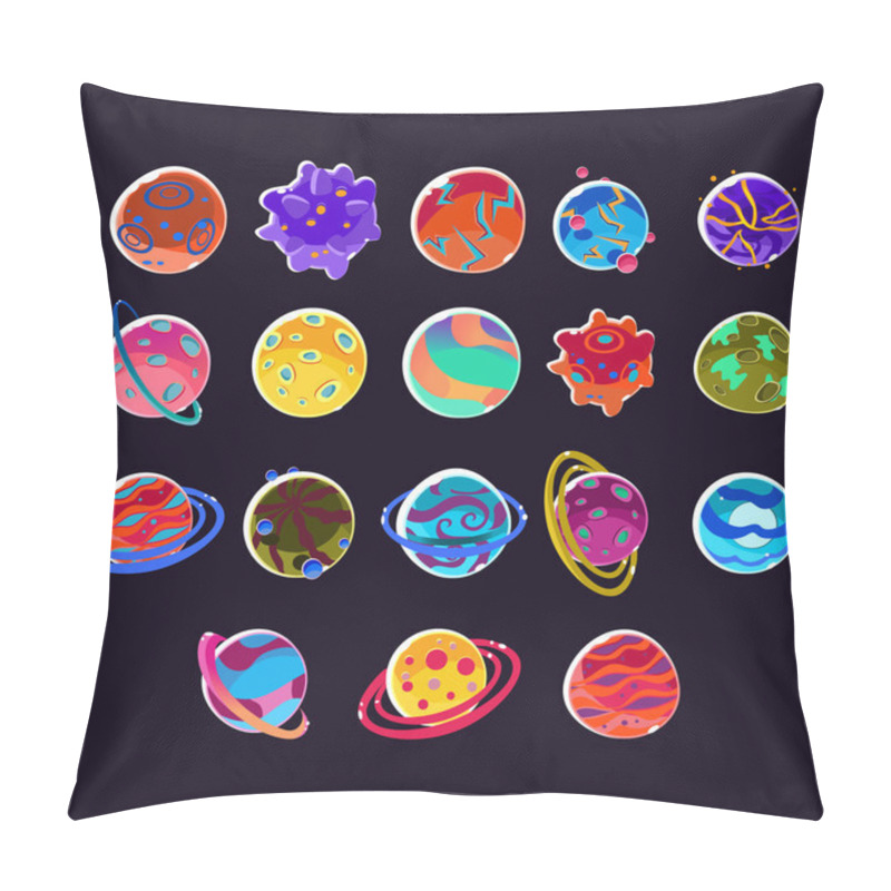 Personality  Cartoon Fantasy Planets Pillow Covers