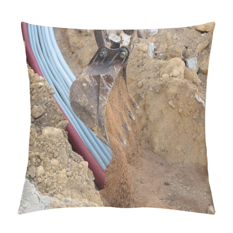 Personality  Excavator Electrical Conduits Pillow Covers