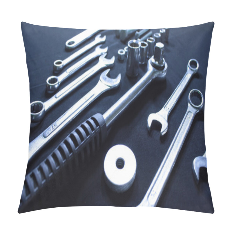 Personality  Steel Tools Kit Of Wrenches And Spanners Pillow Covers