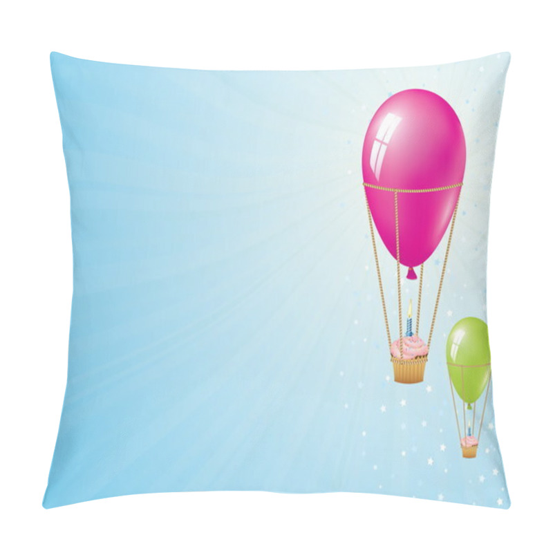 Personality  Happy Birthday Background. Balloon Collection. Pillow Covers