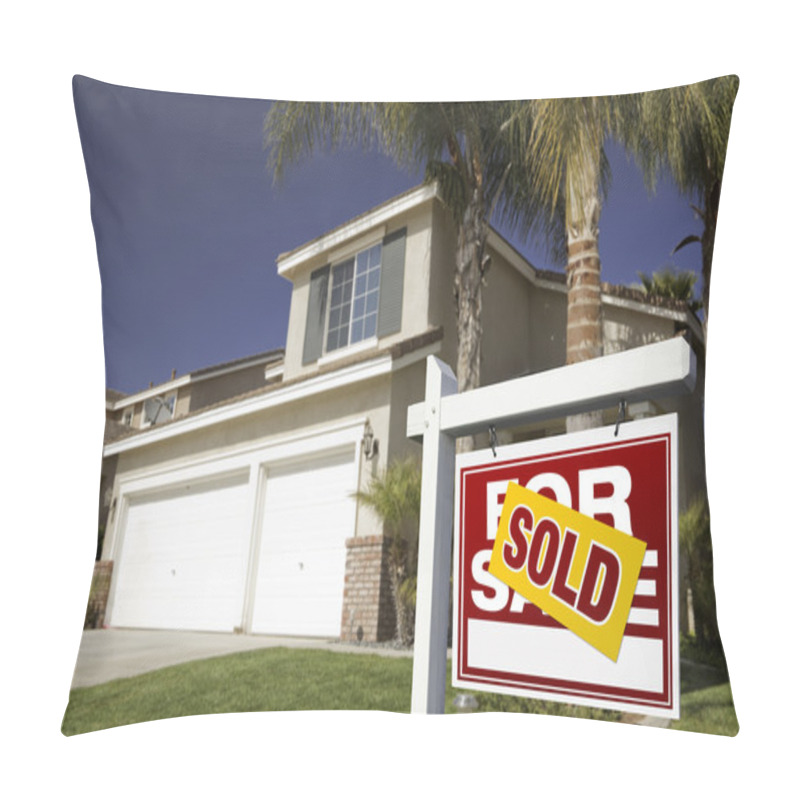 Personality  Red Sold For Sale Real Estate Sign Pillow Covers