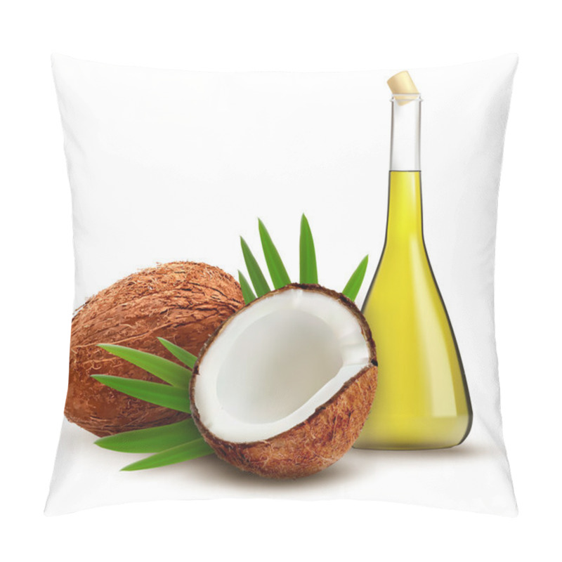 Personality  Coconut With Oil. Vector.  Pillow Covers