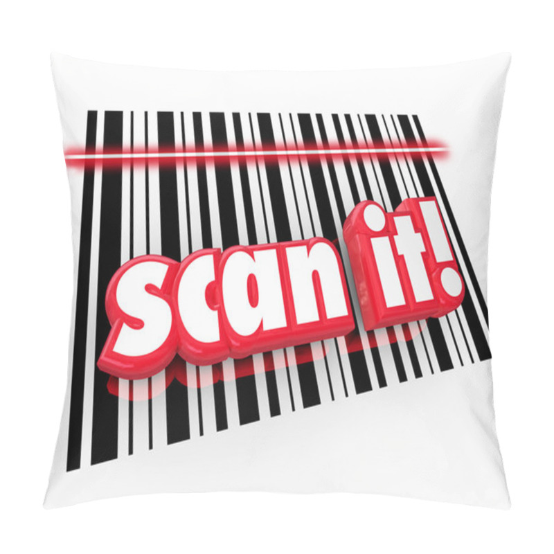 Personality  Scan It Words In Red 3d Letters On UPC Barcode Chart Pillow Covers