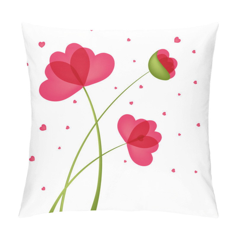 Personality  Bouquet Of Flowers In A Heart-shaped Pillow Covers