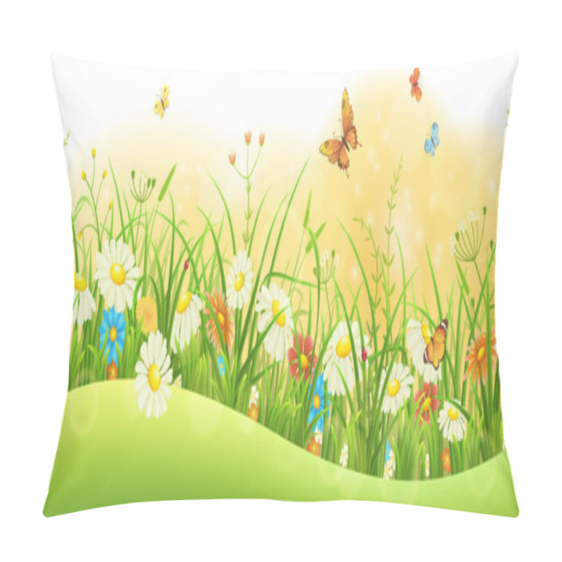 Personality  Summer Floral Banner Pillow Covers