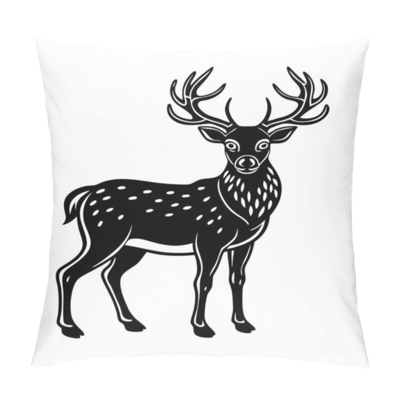 Personality  This Vector  Is A Clean Stylish Depiction Of A Deer In A Minimalist Design Ideal For Wildlife-themed Projects This Vector Artwork Captures The Graceful Shape Of A Deer Making It Perfect For Logos Posters T-shirt Designs And Outdoor Adventure Branding Pillow Covers