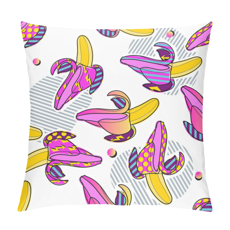 Personality  Summer Party Poster Pattern Seamless, Geometric Memphis Style. Cool Trendy Zine Culture For Poster. Pillow Covers