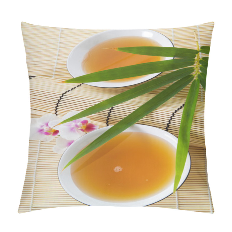 Personality  Green Tea In Bowl  Pillow Covers