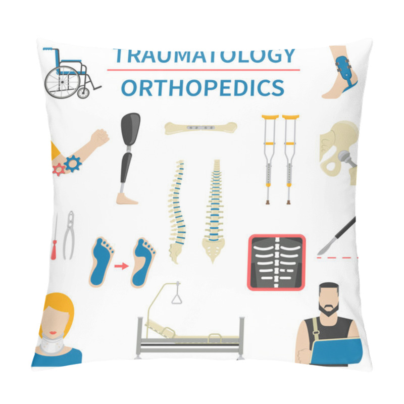 Personality  Traumatology And Orthopedics Icons Pillow Covers