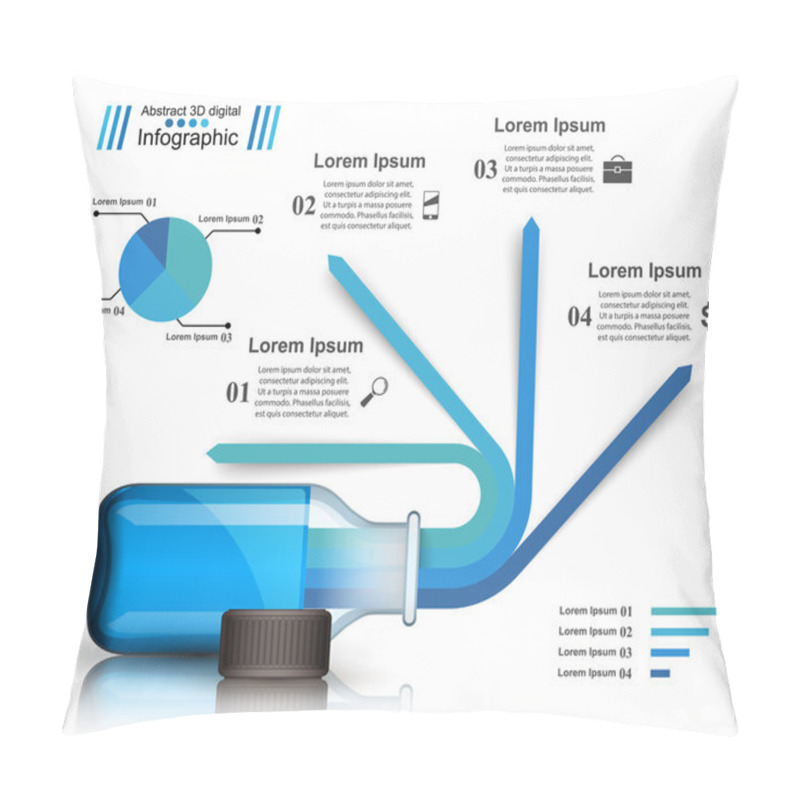 Personality  Business Infographics. Medicine Bottles,  Recipe Icon. Pillow Covers